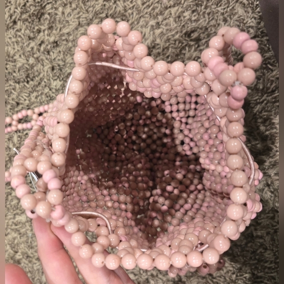 American Eagle Womens Beaded Satchel Bucket Bag Purse Small (17 in. - 22 in.) - Picture 5 of 6